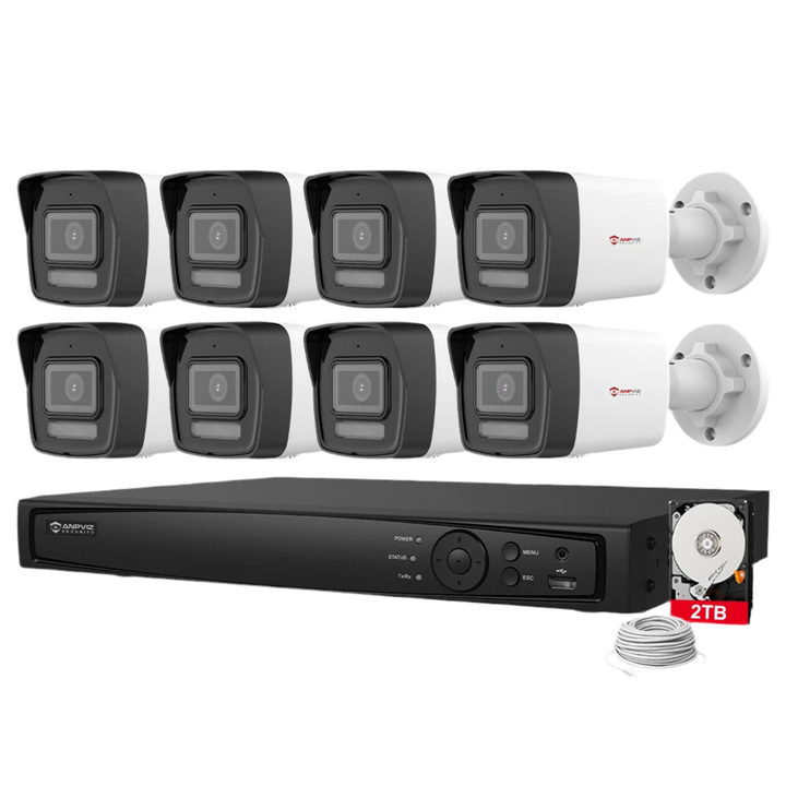 Anpviz 8CH 4K NVR 8MP POE IP caméra personnalisée système Plug &amp; Play CCTV Kit de Surveillance de sécurité extérieure vue à distance H.265 IR 30m