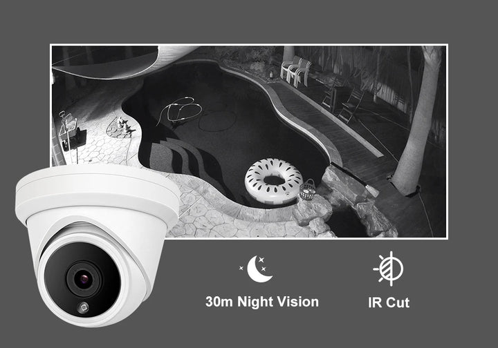 Anpviz 8MP POE IP Camera Outdoor Security 4K Video Surveillance Turret Camera Motion Detection P2P View Danale APP Built-in Mic