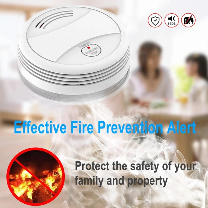 EN14604 Certified Tuya Smart WiFi Smoke Detector Sensor 80DB Alarm Fire Smoke Detector Wifi Fire Protection Home Security Alarm