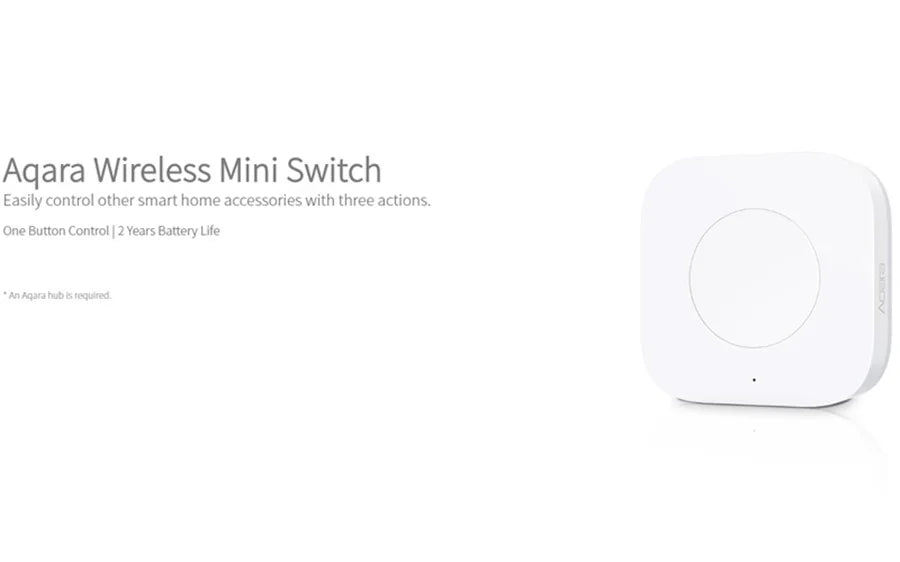 Aqara – clé de commutation sans fil intelligente, Application intelligente, télécommande ZigBee sans fil, sans biult en gyroscope, pour Xiaomi Home Mijia