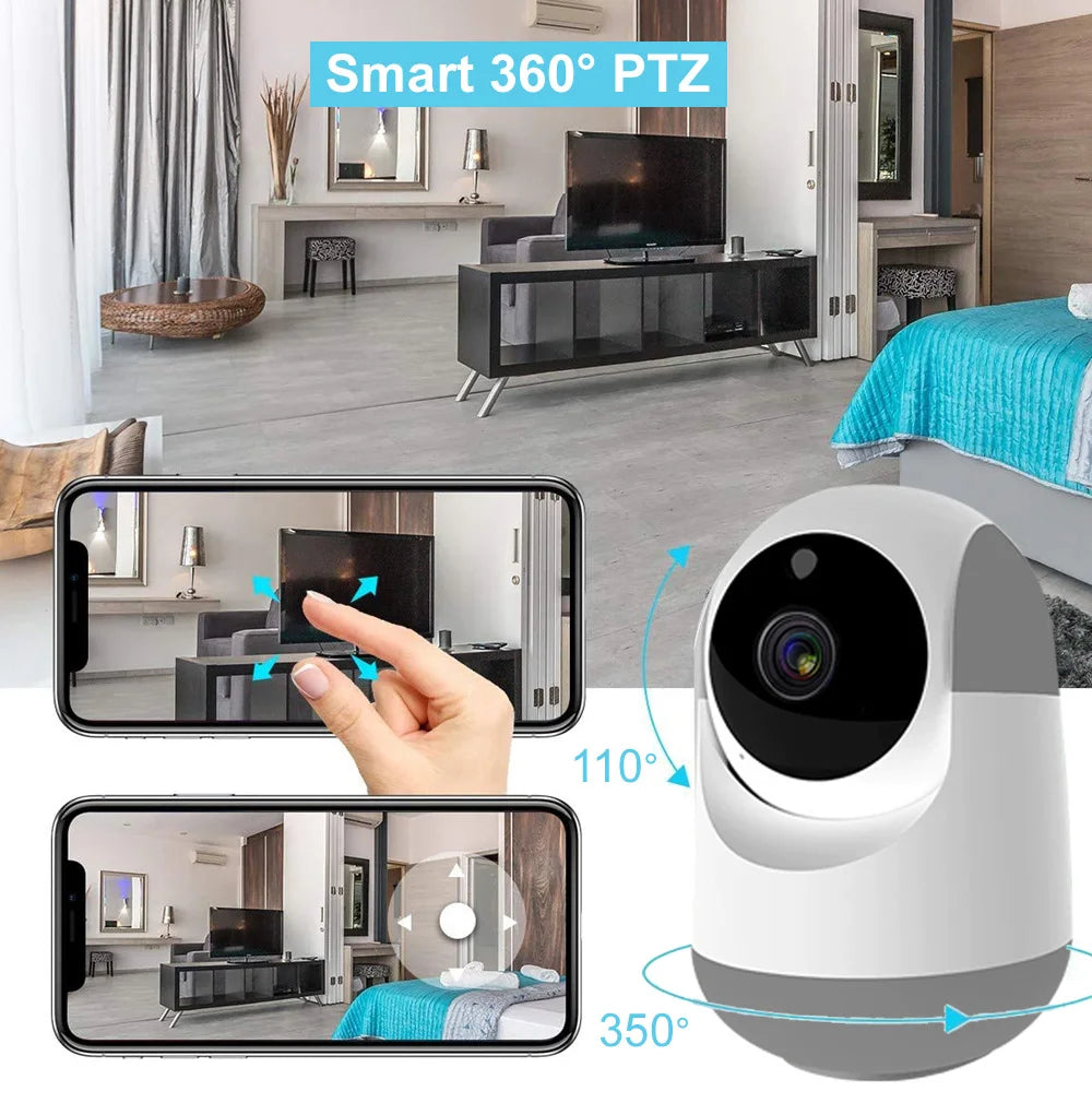 HD 1080P Wireless IP WiFi Camera Smart Home CCTV 360 PTZ Surveillance Cam Security Protection Indoor Baby Pet Elder Camera