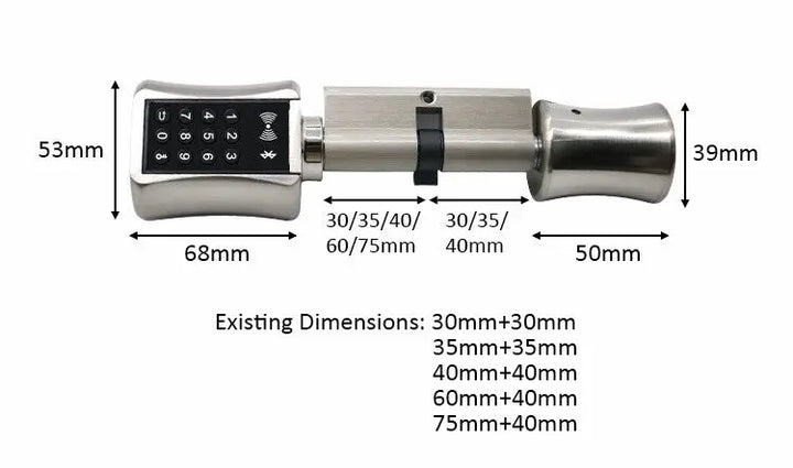 Wasserdichtes TTLock Bluetooth Zylinderschloss