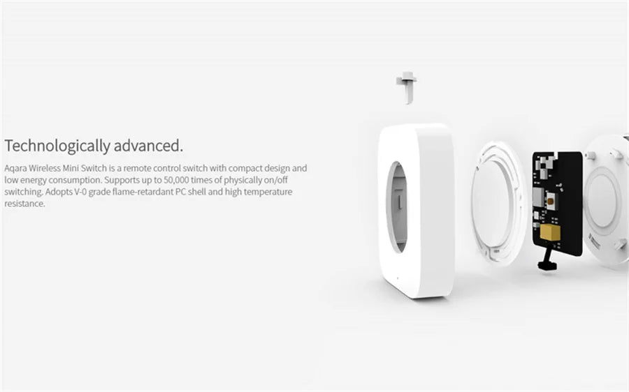 Aqara – clé de commutation sans fil intelligente, Application intelligente, télécommande ZigBee sans fil, sans biult en gyroscope, pour Xiaomi Home Mijia