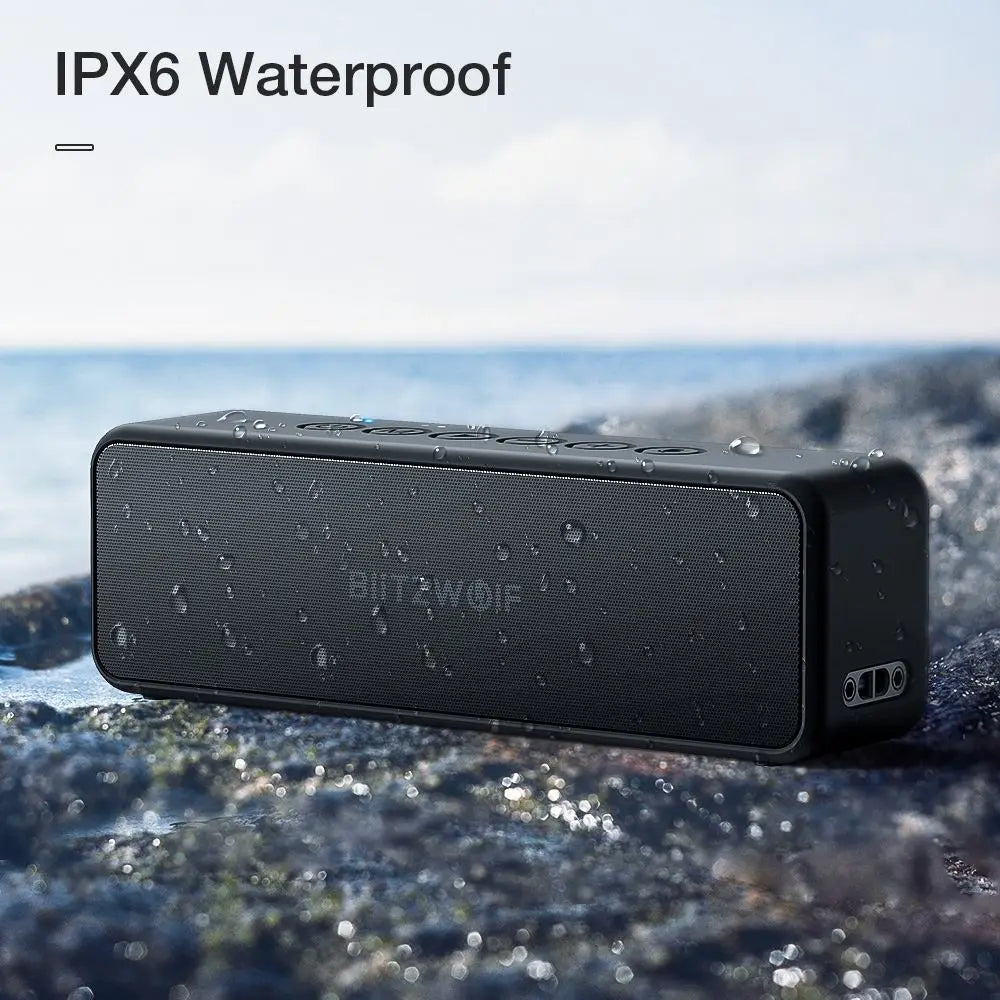 BlitzWolf 30W Wireless Speaker Portable bluetooth Speaker 3600mAh Double Drivers Bass TWS Stereo IPX6 Waterproof TF Card AUX