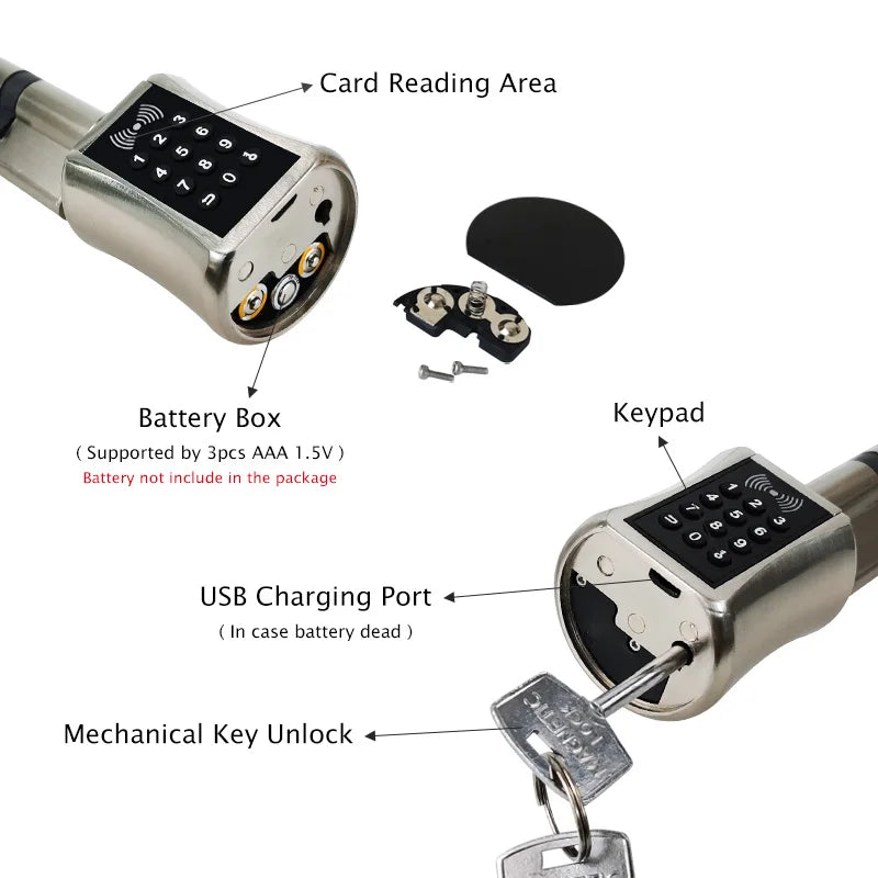 Wasserdichtes TTLock Bluetooth Zylinderschloss