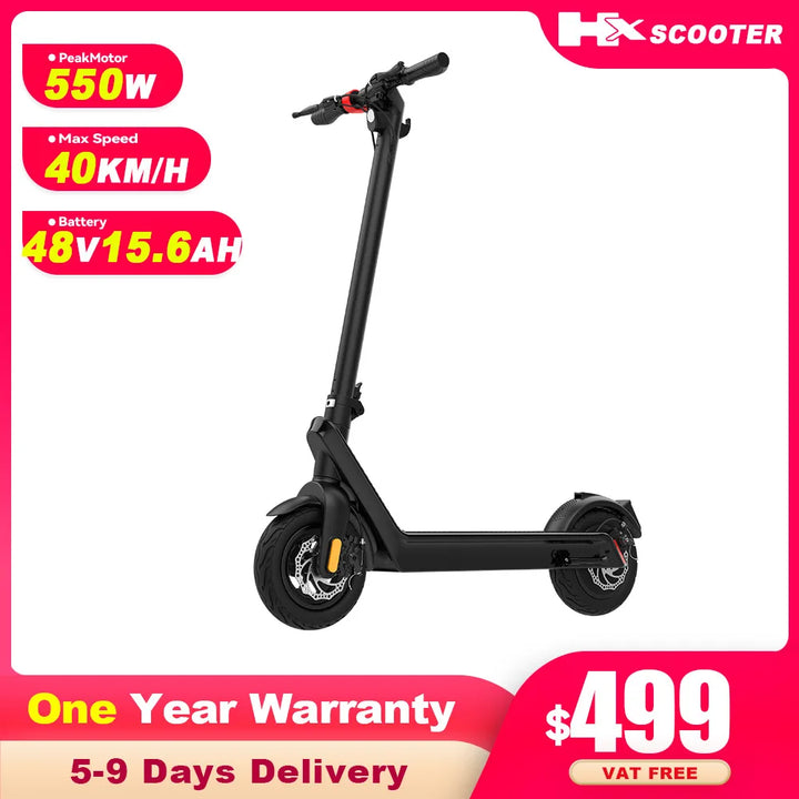 HX X9 15.6AH Electric Scooter 500W 40KM/H Foldable Electric Kick E Scooter 10 Inch Smart Escooter for Adults