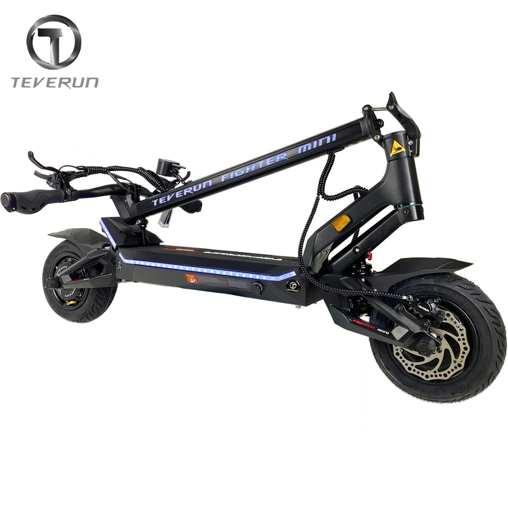 In Stock Teverun Fighter Mini 52V 20.8Ah Smart BMS APP Version Dual Motor 2*1000W Top Speed 60km/h Teverun Mini Scooter