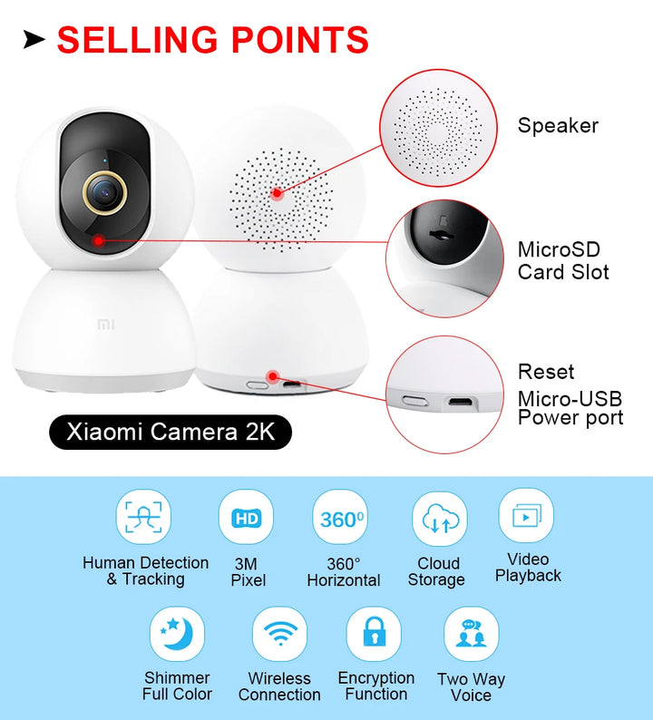 Xiaomi Mijia Smart Camera 2K 1296P HD