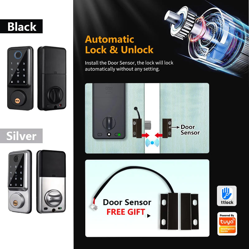 WiFi Smart Door Lock with Fingerprint Sensor and PIN Code*