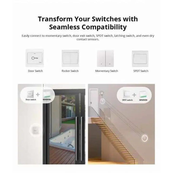 SONOFF MINIR4M Matter MINIR4 Wifi Smart Switch Mini Home Automation Module Local Connection For Alexa Google Home SmartThings