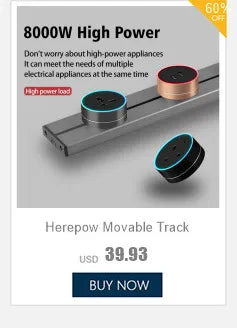 Herepow Automatic Pop Up Socket EU FR UK US Universal Standard Plug Adapter Type-c USB Bluetooth Audio Lift Smart Home Appliance