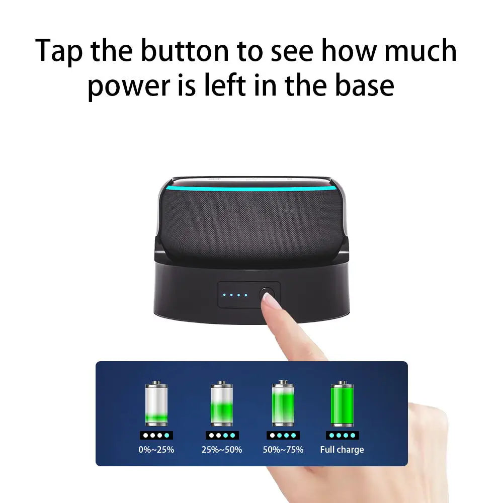 Portable battery base for Echo Dot 3rd generation