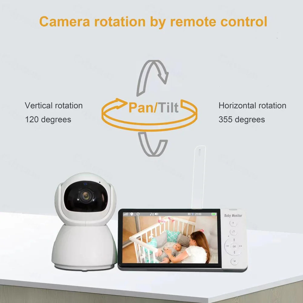 5-inch HD baby monitor with 1080P camera