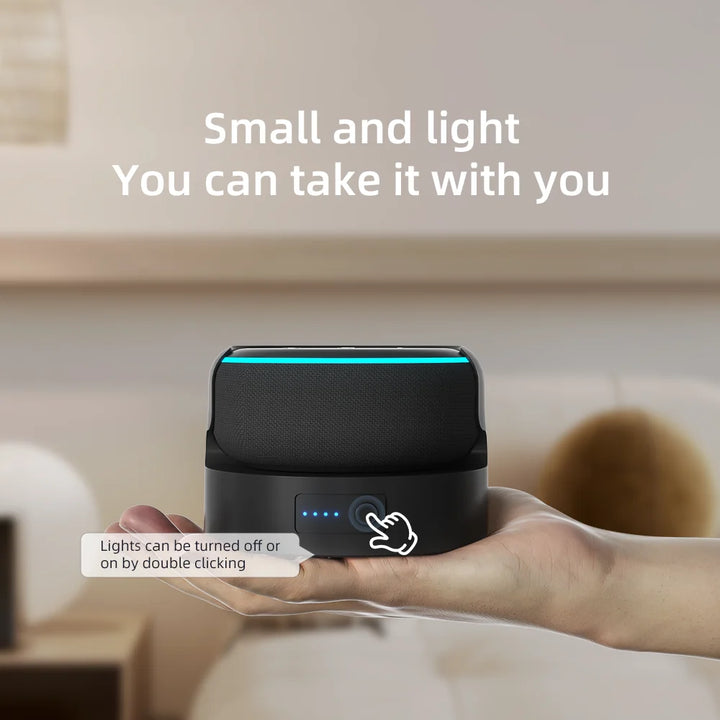 Portable battery base for Echo Dot 3rd generation