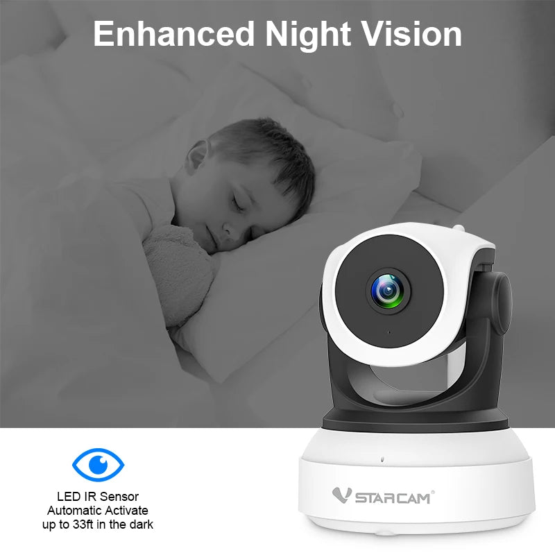 Vstarcam 1080P Wifi IP Security Camera 2MP Indoor Auto Tracking HD Night Vision Two Way Audio Surveillance Baby Monitor Pet Cam