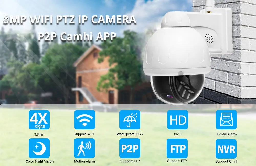 8MP 4K PTZ IP Kamera – IMX415 Chip