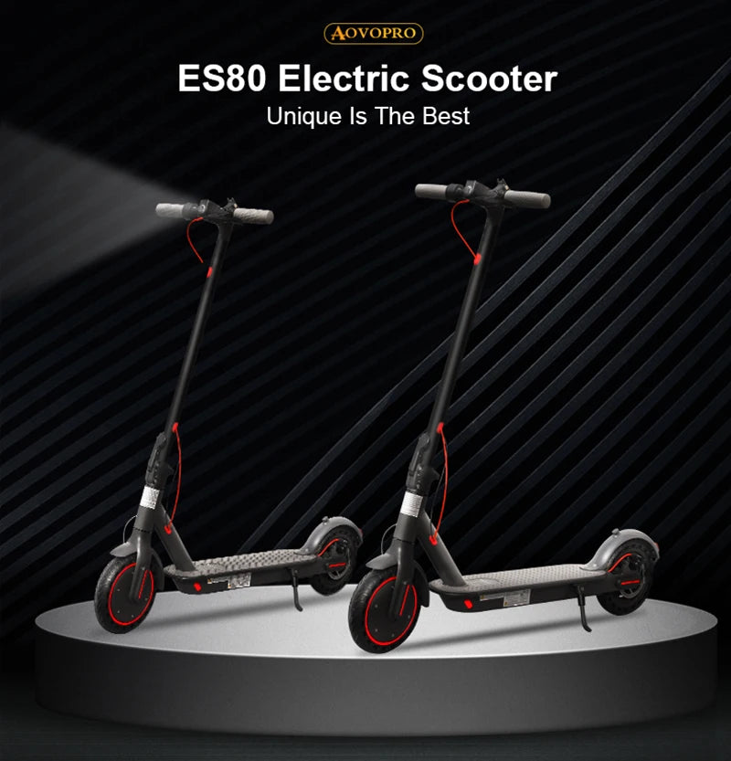 AOVOPRO ES80 M365 Electric Scooter 350W 31km/h APP Smart Adult Scooter Shock Absorption Anti-skid Folding Electric Scooter