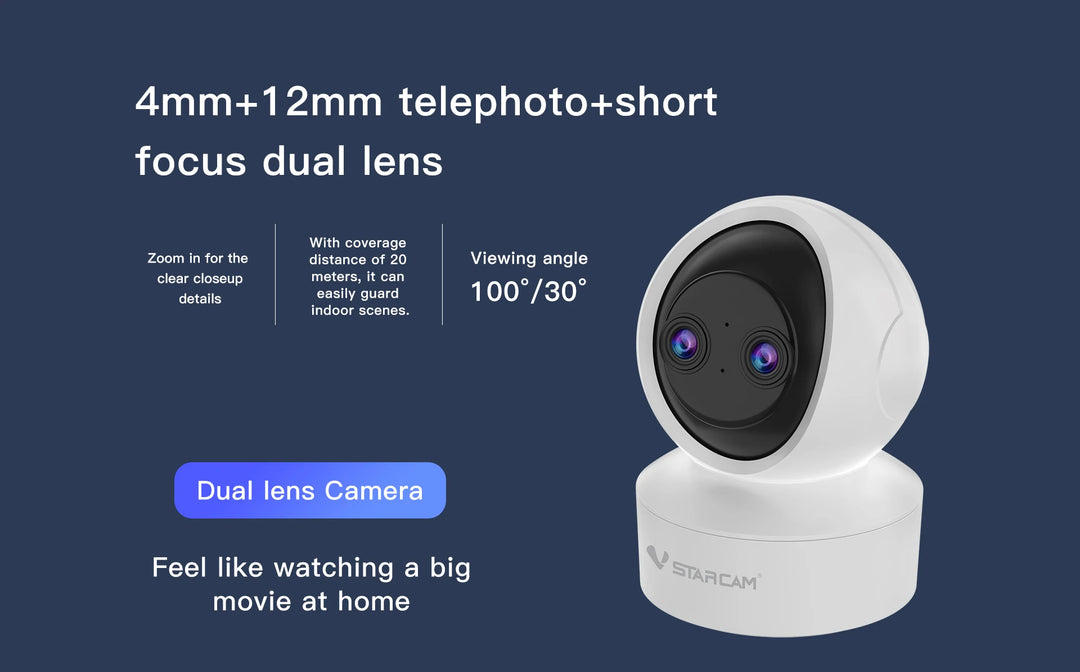 Vstarcam 3MP Dual Lens WiFi Kamera