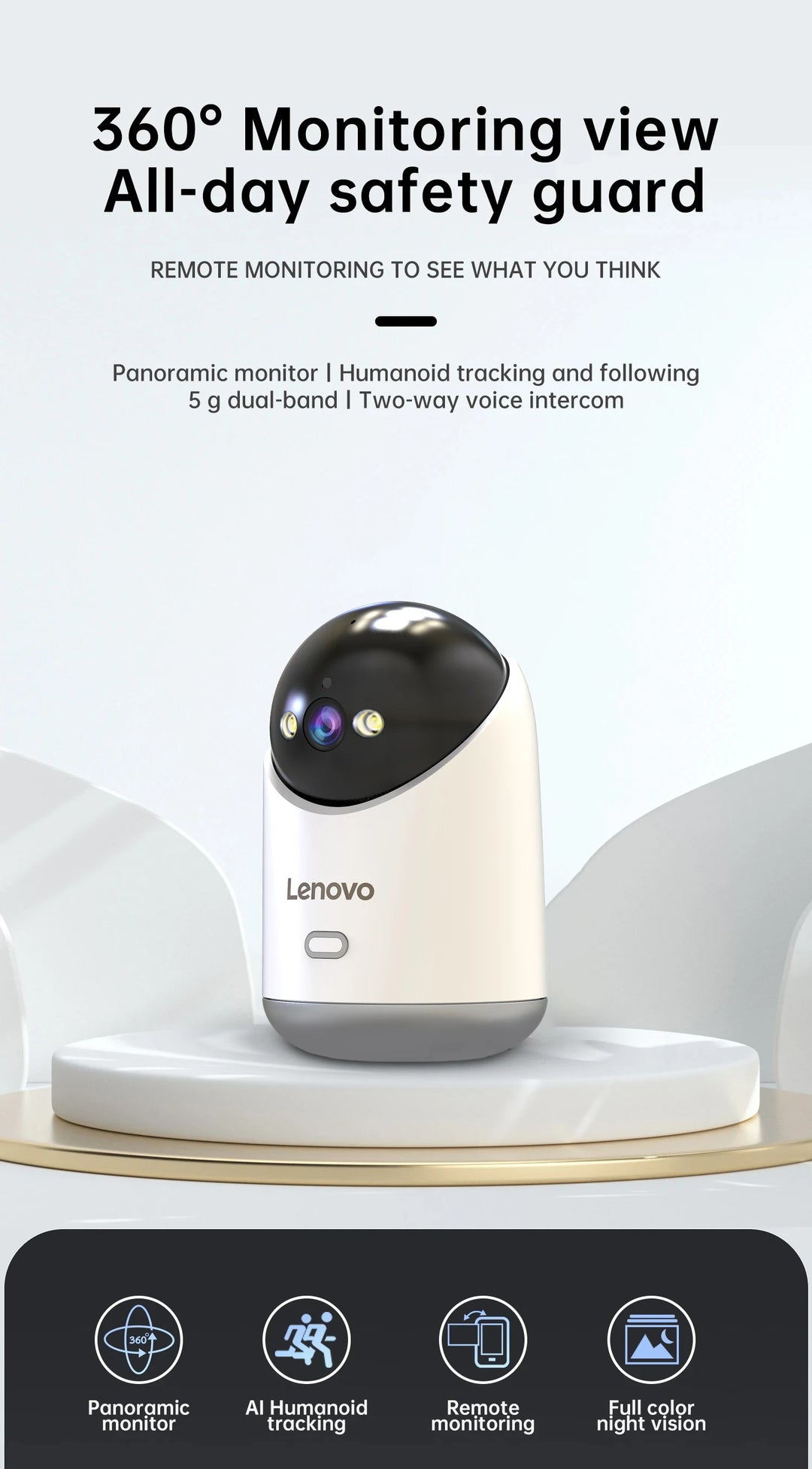 Lenovo 3MP 5G WiFi PTZ IP Kamera