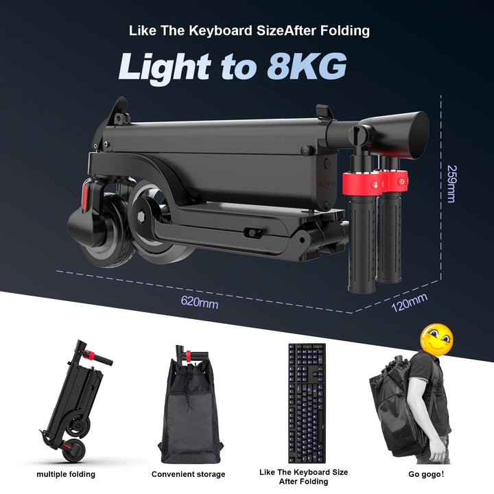 HX 7.5AH Electric E Scooter 350W 25KM/H Foldable Electric Kick Scooter Scooters 5.5 Inch Smart Escooter for Adults