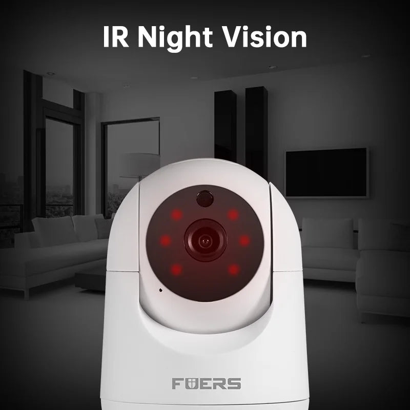 Fuers 5MP WiFi Camera Tuya Smart Home Indoor Wireless IP Surveillance Camera AI Detect Automatic Tracking Security Baby Monitor