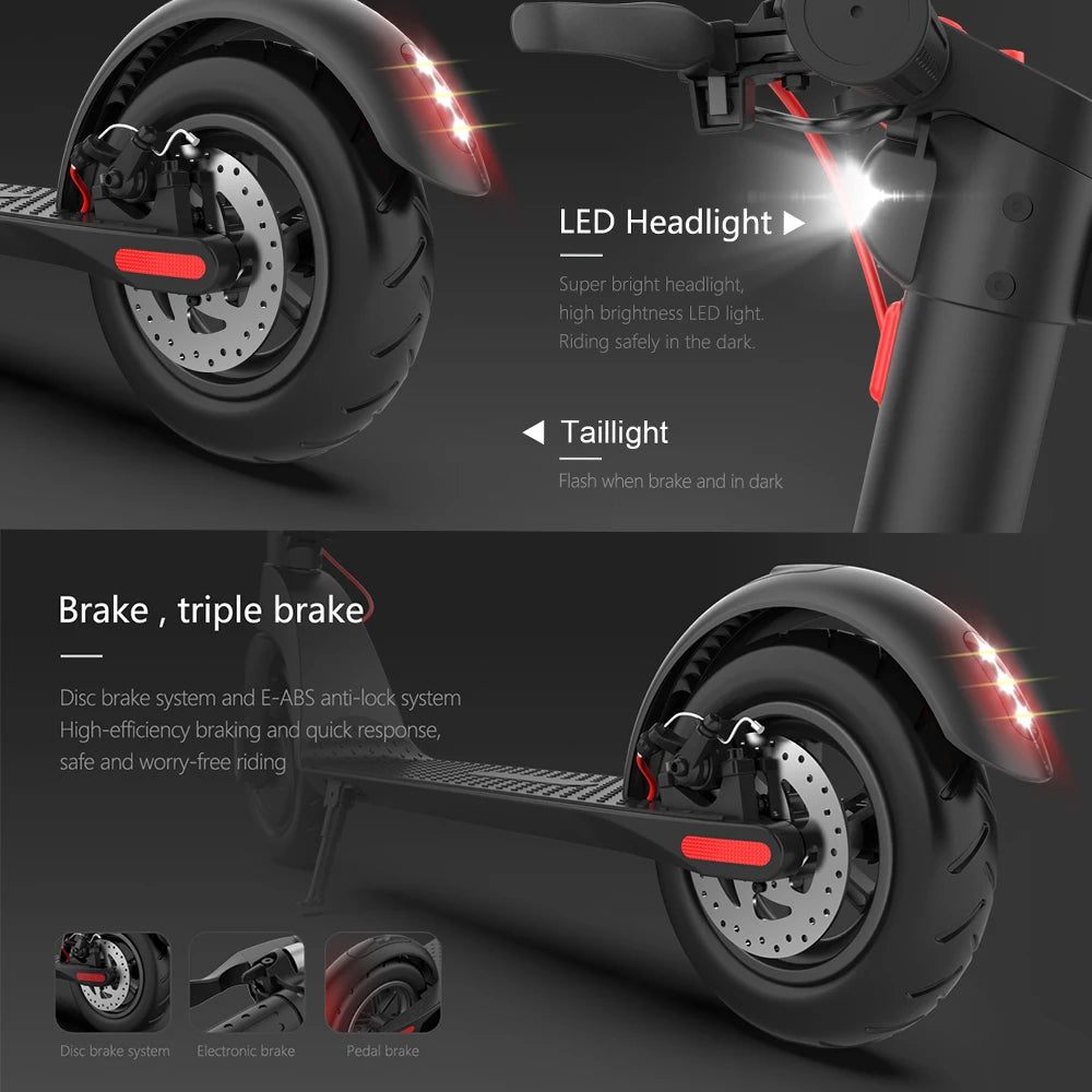 HX 5AH Electric Scooter 350W 25KM/H Foldable Electric Kick Scooter 10 Inch Smart Escooter for Adults 2024 E Scooters