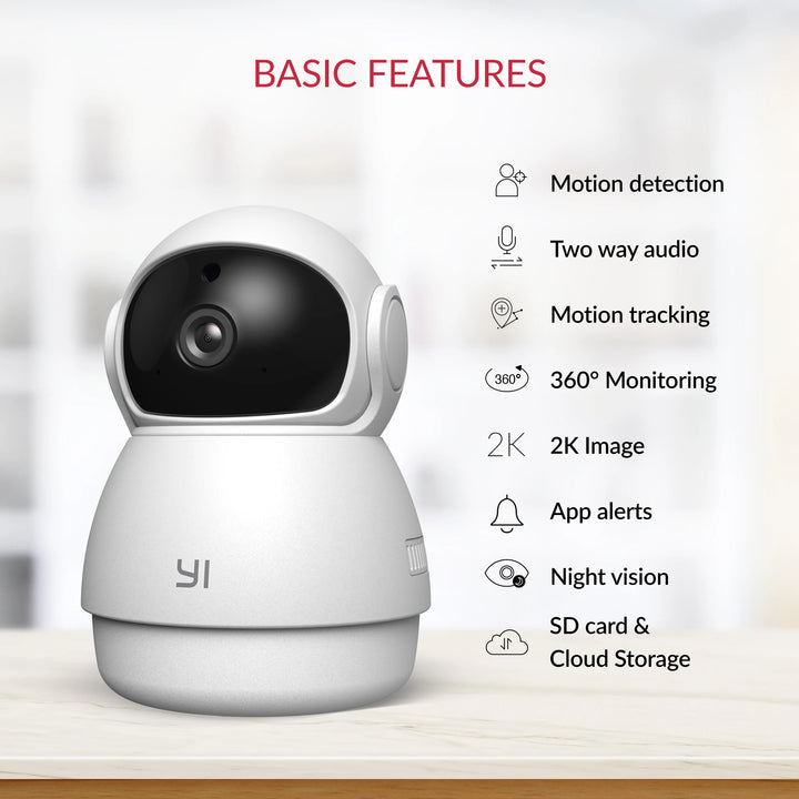 YI Camera 2K Dome Wifi Surveillance Camera Pan&amp;Tilt IP CCTV Smart Home Baby Pet Monitor Security Protection Auto Tracking