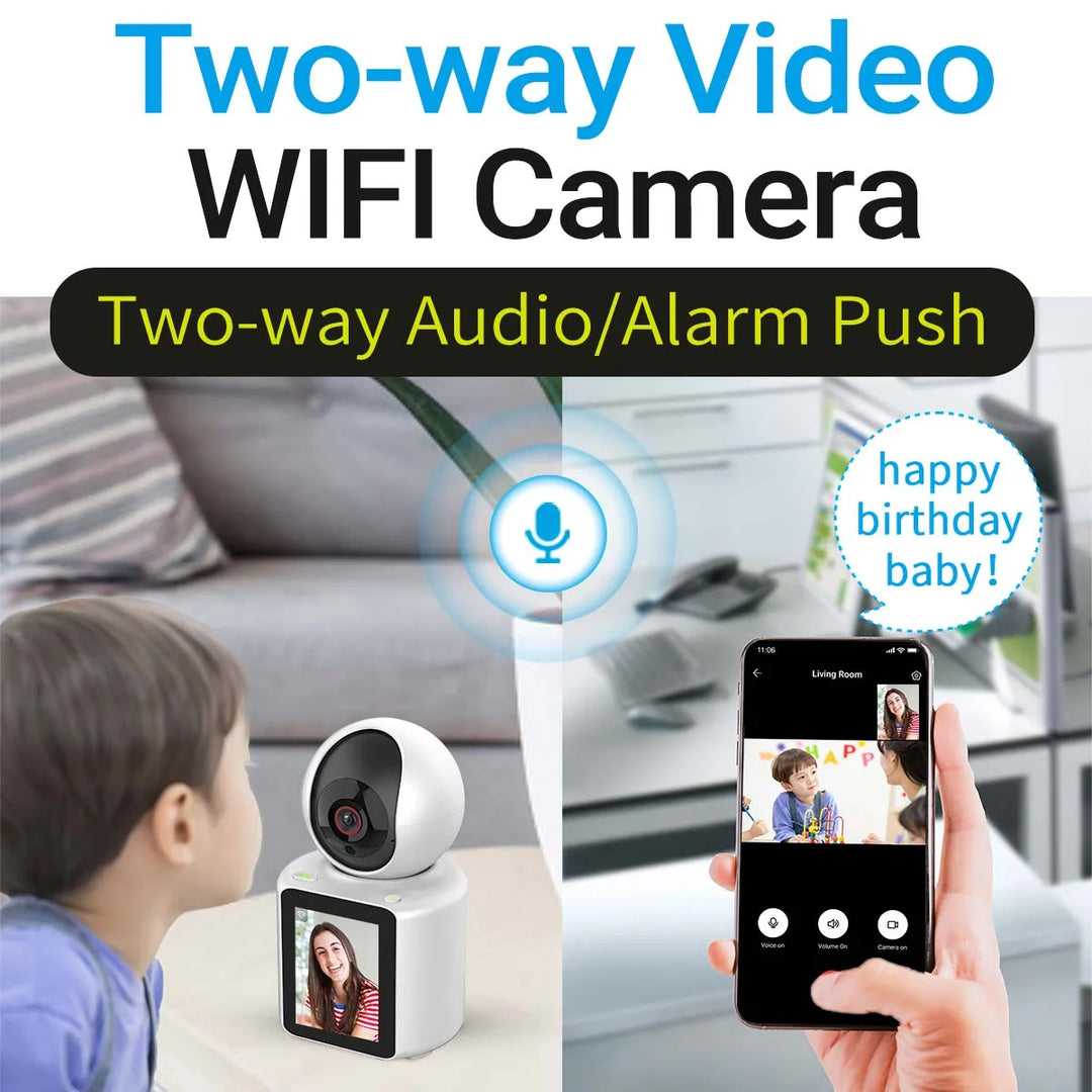 Wifi Video Calling Camera Babymonitor Home Security IP Cam Two-way Voice Call 360 Degree Rotate Monitor the Elderly And Baby