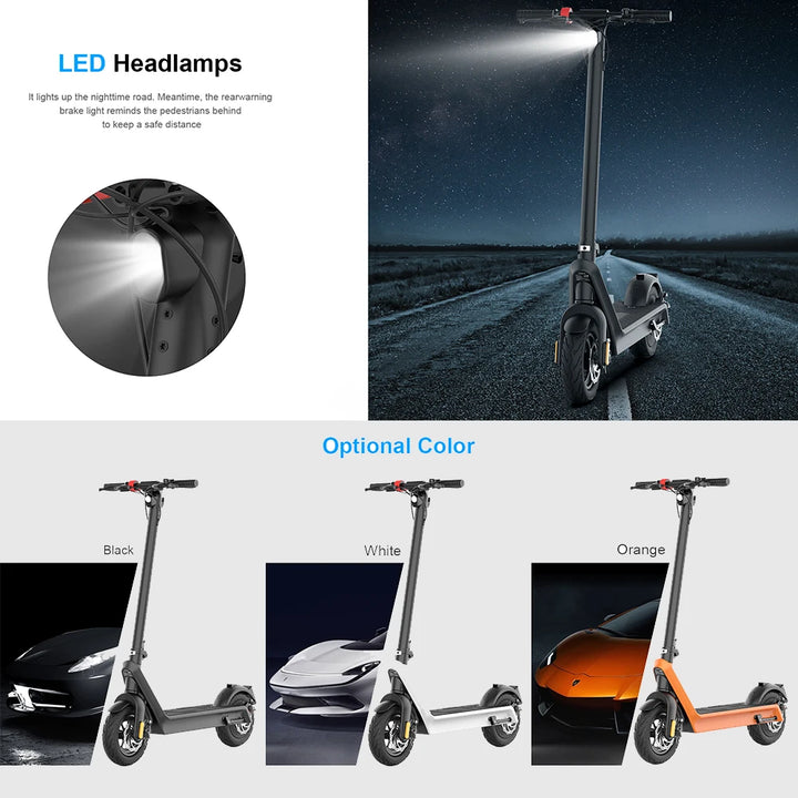 HX X9 15.6AH Electric Scooter 500W 40KM/H Foldable Electric Kick E Scooter 10 Inch Smart Escooter for Adults