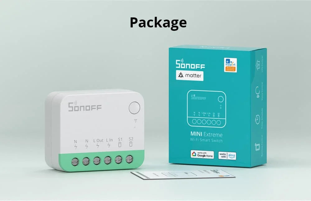 SONOFF MINIR4M Matter MINIR4 Wifi Smart Switch Mini Home Automation Module Local Connection For Alexa Google Home SmartThings