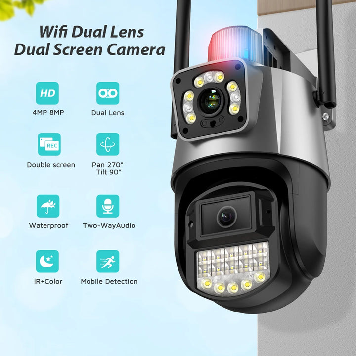 4K 8MP Dual-Lens AI Auto-Tracking