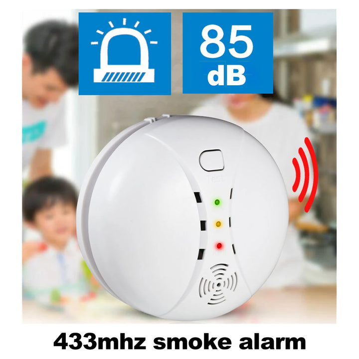 ACJ 433MHz Wireless Smoke Detector High Decibel Fire Sensor For WIFI GSM Office Home Security Alarm System