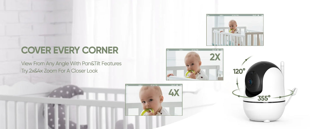 5-inch HD baby monitor with 1080P camera