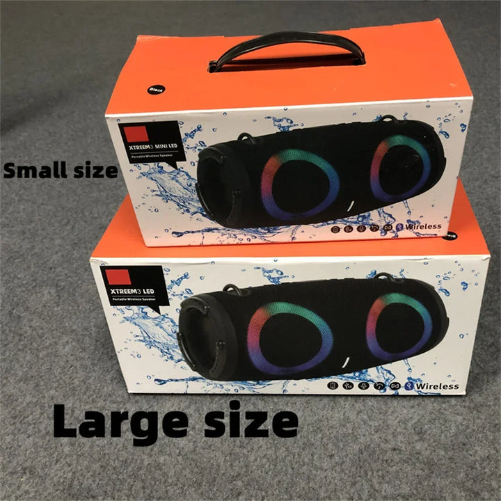 Portable Waterproof 100W High Power Bluetooth Speaker RGB Colorful Light Wireless Subwoofer 360 Stereo Surround TWS FM Boom Box