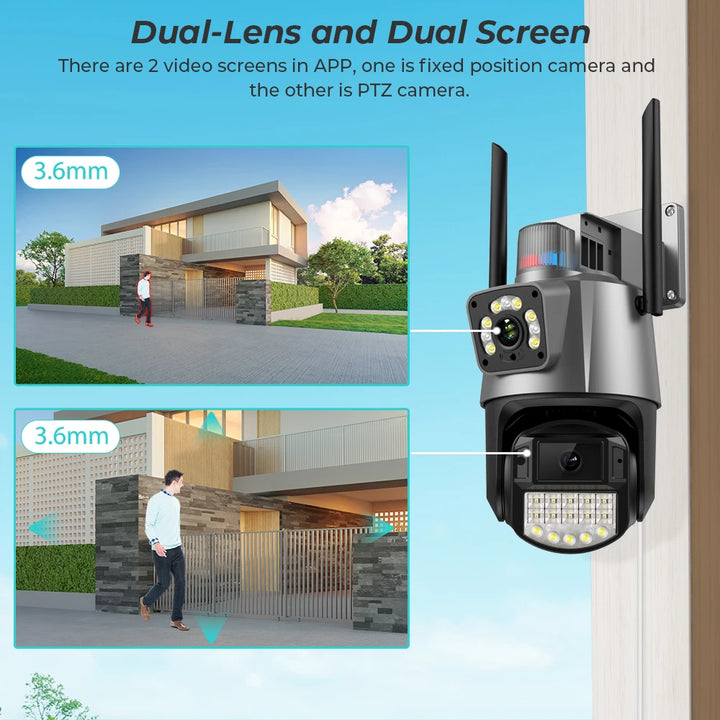 4K 8MP Dual-Lens AI Auto-Tracking