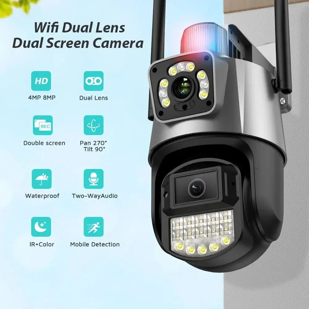 4K 8MP Dual-Lens AI Auto-Tracking