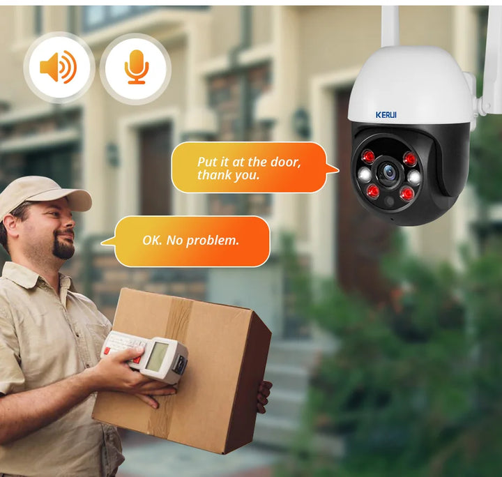 KERUI 3MP 5MP PTZ WiFi IP caméra sans fil Tuya caméra de sécurité extérieure intelligente CCTV Surveillance vidéo en espagne Local