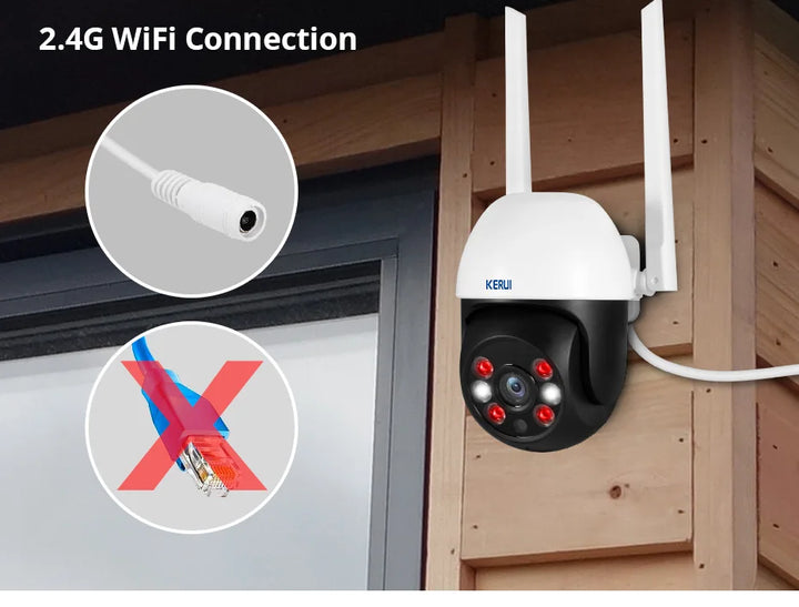 KERUI 3MP 5MP PTZ WiFi IP caméra sans fil Tuya caméra de sécurité extérieure intelligente CCTV Surveillance vidéo en espagne Local