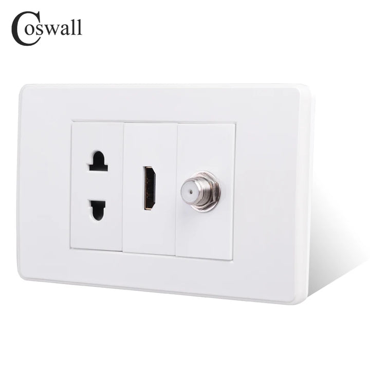 PC Panel Wall US/AU/Thailand/Universal Socket + WIFI Tuya Smart Switch + TV Internet Jack USB Charger Connector DIY Modules