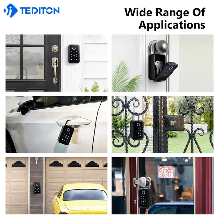 New Style Waterproof Safe Key Box Digital Key Card Password Door Ttlock APP Fingerprint Smart lock