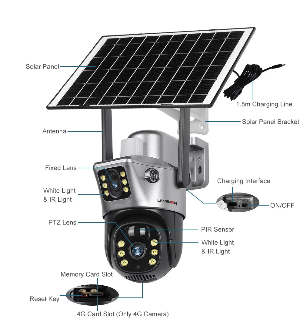 LS VISION 4K 8MP Solarkamera