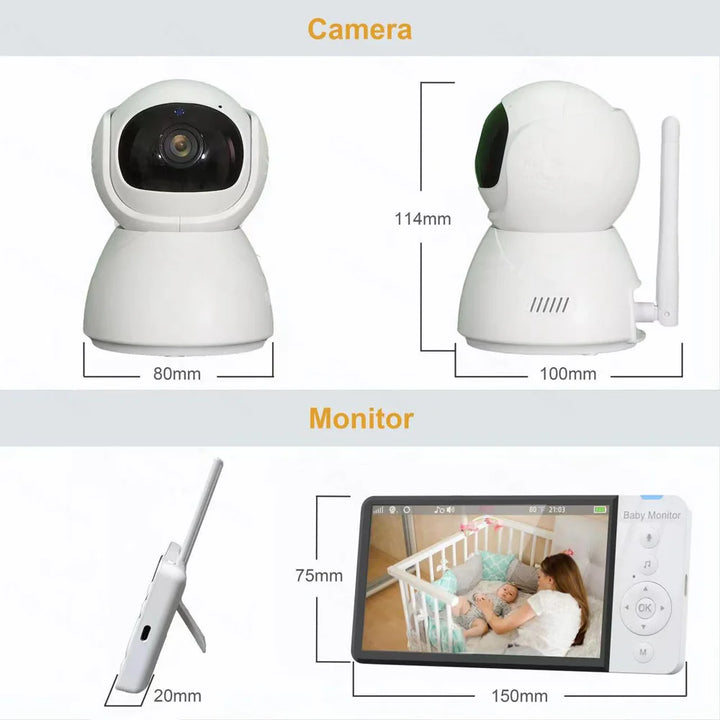 5-inch HD baby monitor with 1080P camera