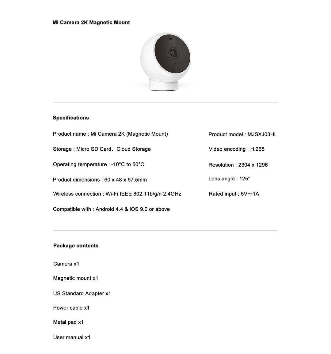 Xiaomi Mi Home IP Camera 2K 1296P WiFi Night Vision Baby Security Monitor Webcam Mi Home Security Indoor IP Cameras Smart Camera