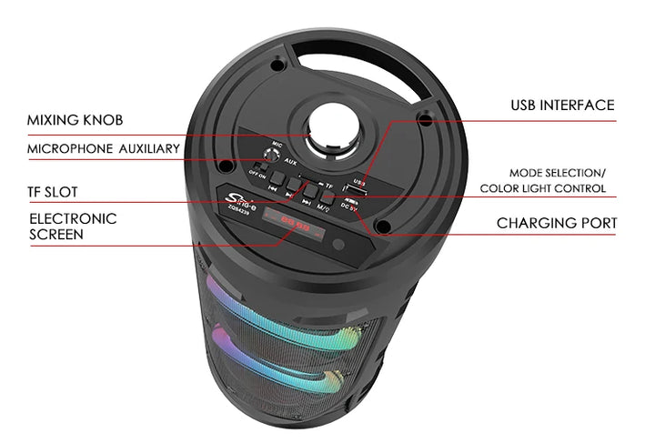 30W Wireless Bluetooth Party-Lautsprecher