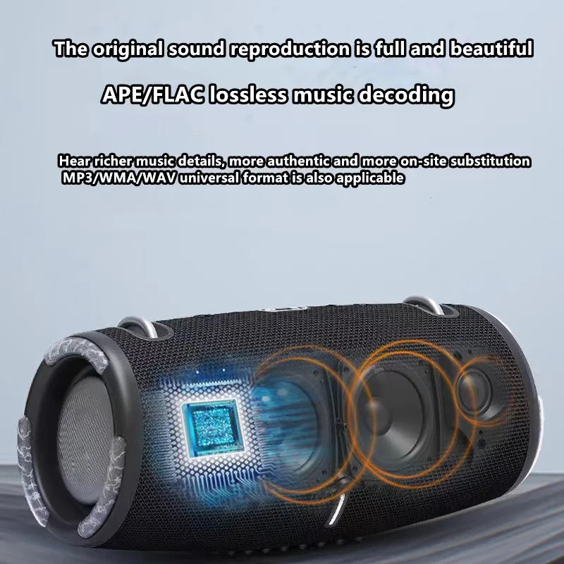 Portable Waterproof 100W High Power Bluetooth Speaker RGB Colorful Light Wireless Subwoofer 360 Stereo Surround TWS FM Boom Box