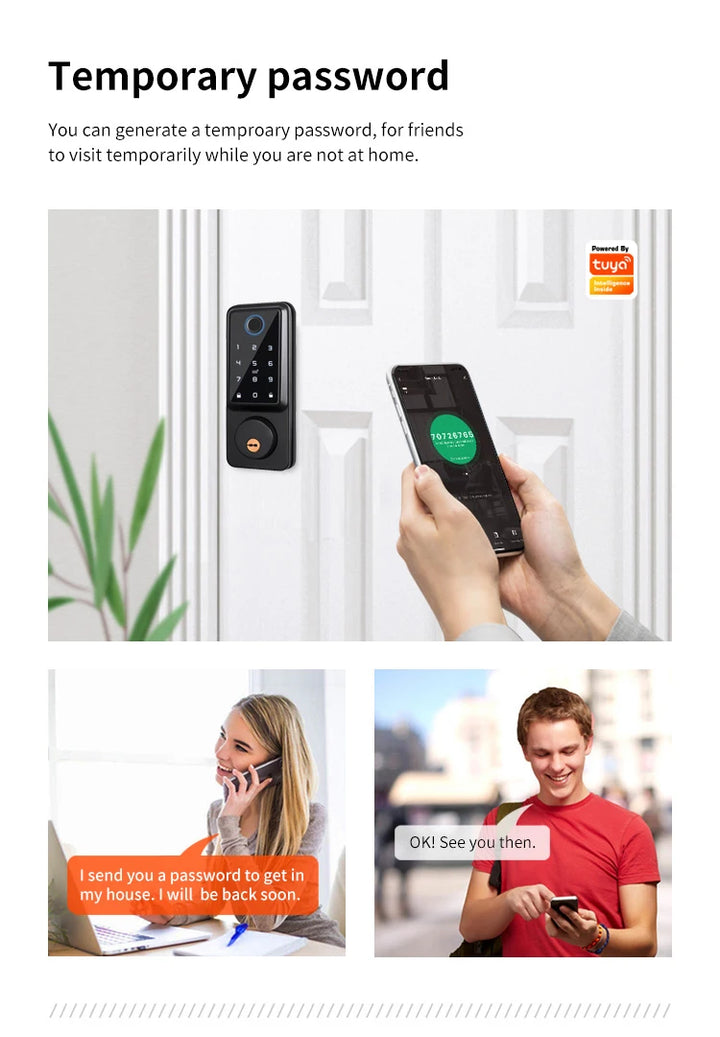 WiFi Smart Door Lock with Fingerprint Sensor and PIN Code*