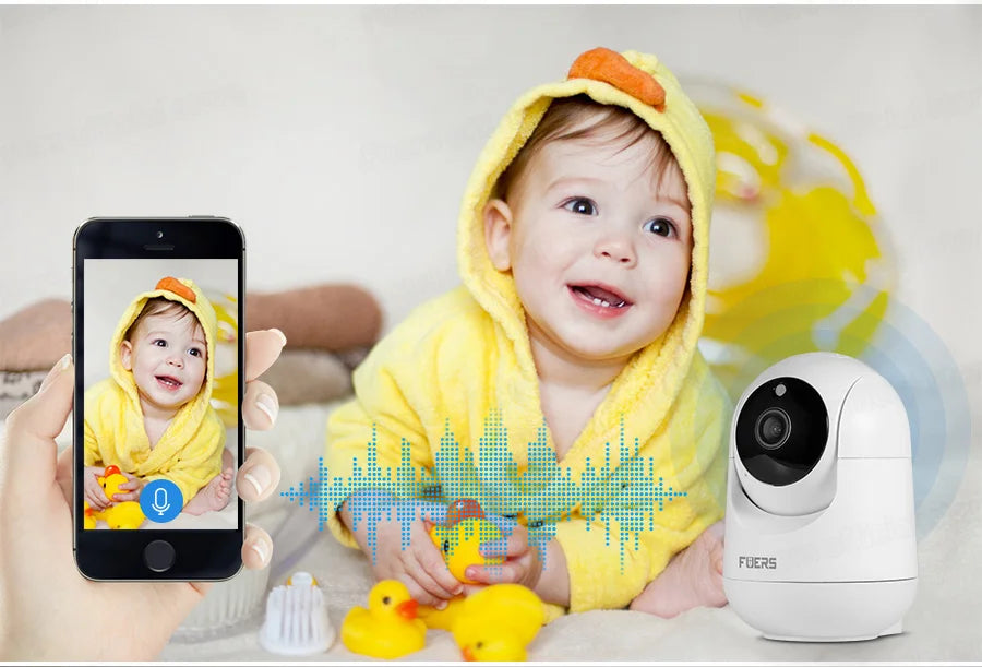 Fuers 5MP WiFi Camera Tuya Smart Home Indoor Wireless IP Surveillance Camera AI Detect Automatic Tracking Security Baby Monitor