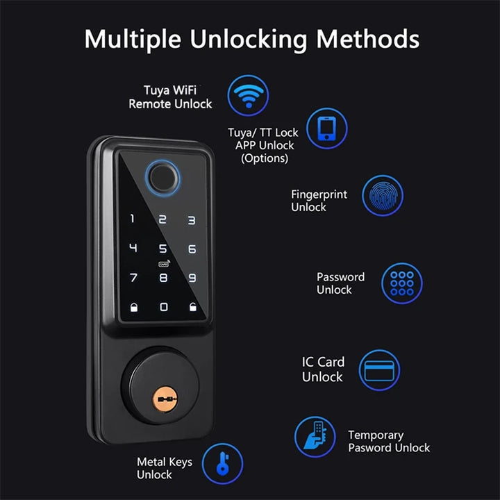 WiFi Smart Door Lock with Fingerprint Sensor and PIN Code*