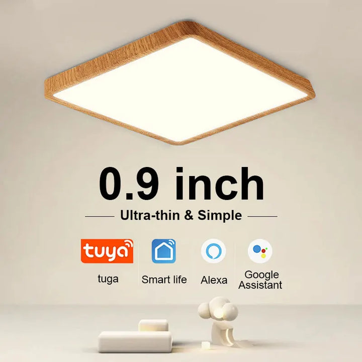 Square 0.9inch LED Ceiling Light 36w24wTuya Smart Remote/App Voice Control Alexa/Google Control Large Ceiling Lights Living Room