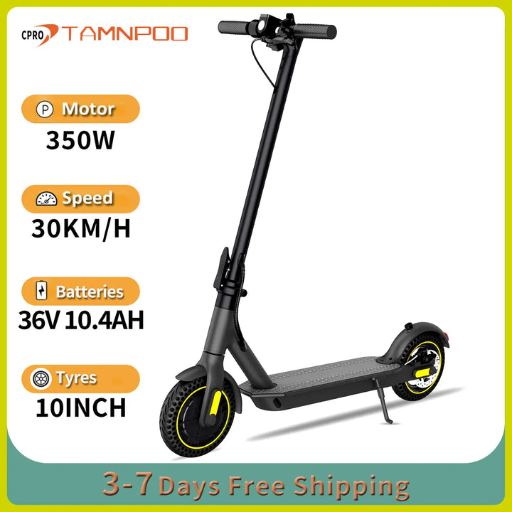 350W Electric Scooter Random Colors 36V 10.4Ah Max Speed ​​30Km/h APP Smart Adult Scooter 10Inch Foldable Electric Scooter